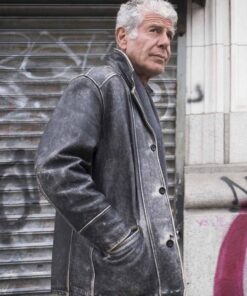 Anthony Bourdain Vintage Leather Jacket Mens