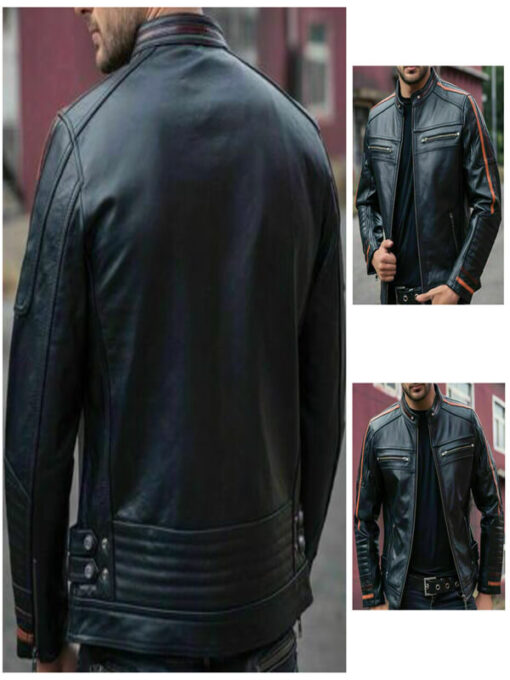 Motorcycle Leather Jacket for Men