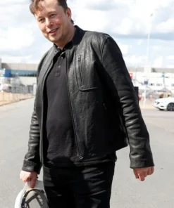 ELON MUSK BLACK LEATHER JACKET