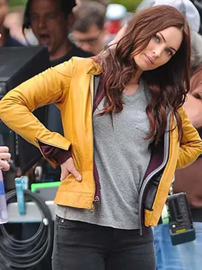 Megan Fox Yellow Leather Jacket - New USA Jacket