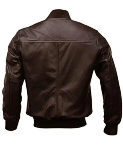 Brown Bomber Leather Jacket