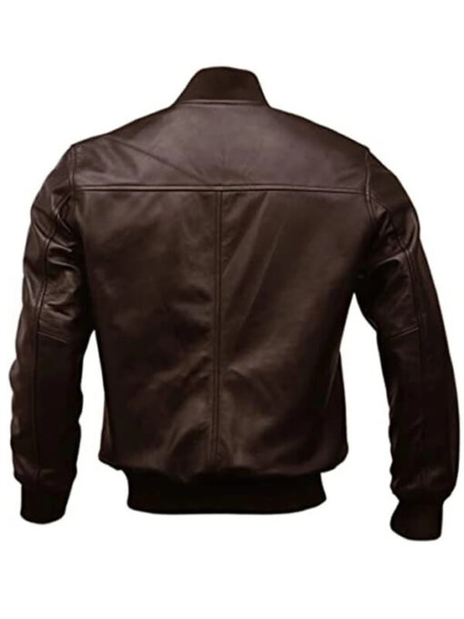 Brown Bomber Leather Jacket