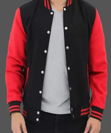 Mens Baseball Style Wool Jacket