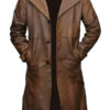 Brown Leather Batman Justice League Trench Coat