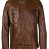 Brown Biker Leather Jacket