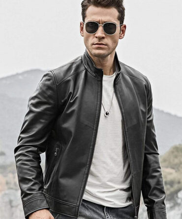 Motorcycle Black Leather Jacket