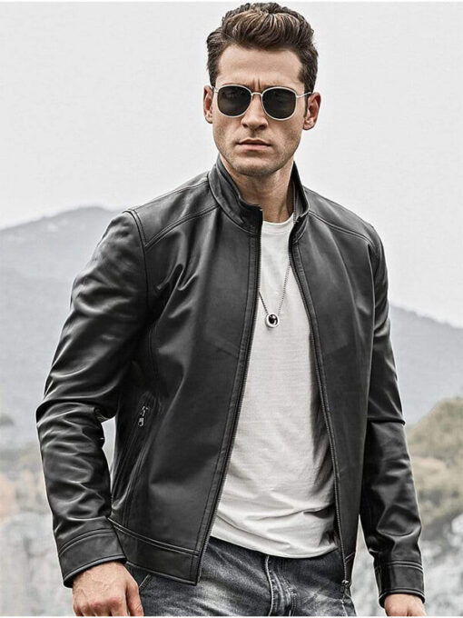 Motorcycle Black Leather Jacket