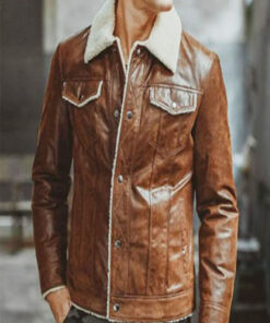 Mens Brown Shearling Jacket