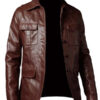 Brown Men's Leather Coat