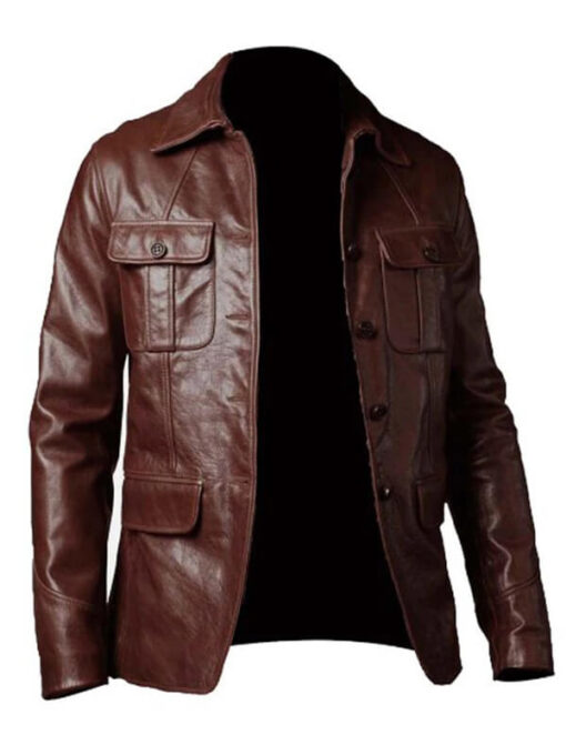 Brown Men's Leather Coat