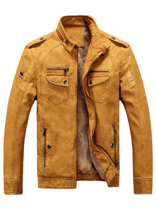 Leather Motorcycle Jacket for Men