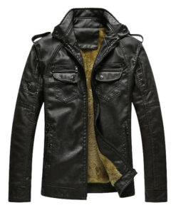 Winter Warm Faux Fleece Leather Jacket