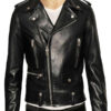 Black Biker Genuine Leather Jacket