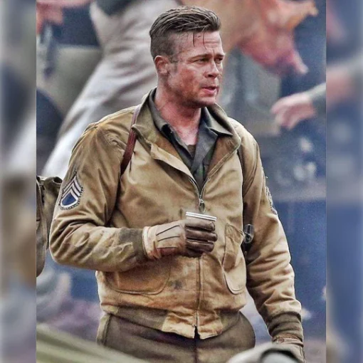 Military Brad Pitt Fury Jacket