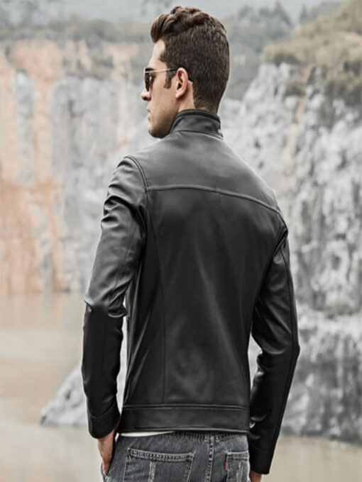 Black Motorcycle Leather Jacket