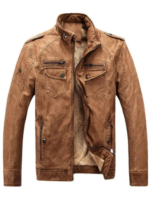 Leather Biker Jacket for Men