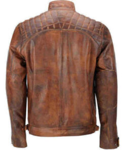 Vintage Biker Brown Leather Jacket