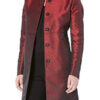 Anne Klein Camille Dot Topper Jacket in Dark Titian Red & Black