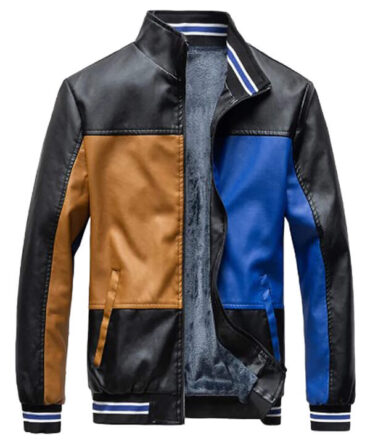 Motorcycle Biker Leather Bomber Jacket