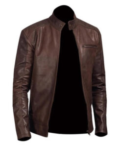 Brown Biker Leather Jacket