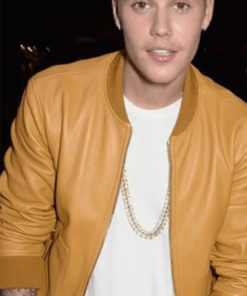 Justin Bieber Bomber Leather Jacket