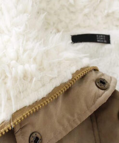 Loose fannel fleece Outerwear Solid Plush Coat Tops