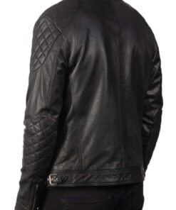 Men's Black Genuine Leather Biker Jacket