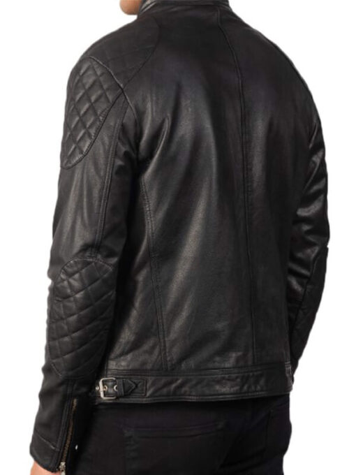 Men's Black Genuine Leather Biker Jacket