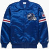 New York Giants Blue Satin Varsity Jacket