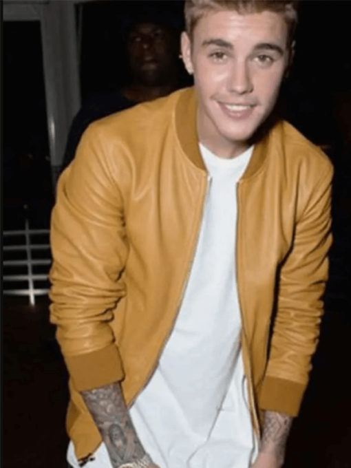 Canadian Singer Justin Bieber Brown Jacket