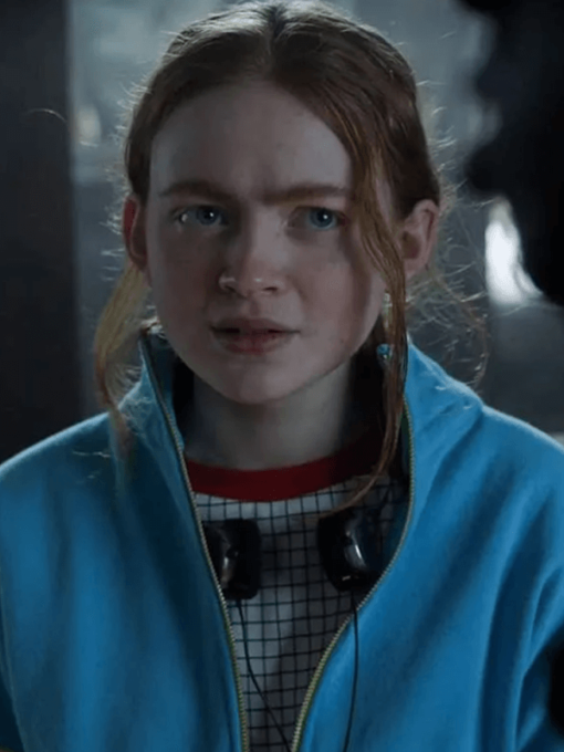 Sadie Sink Stranger Things Blue Fleece Jacket