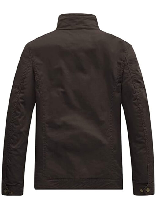 Brown Lightweight Cotton Military Jacket