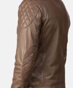 Gatsby Brown Leather Biker Jacket