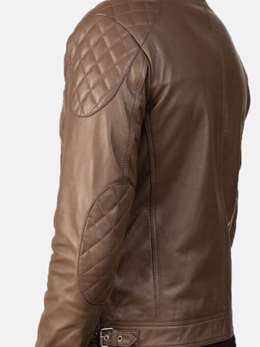 Gatsby Brown Leather Biker Jacket