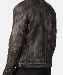 Gatsby Distressed Brown Leather Biker Jacket