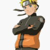 Namiwear Naruto Puffer Black and Orange Jacket