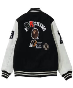 Bape Crazy Black Varsity Jacket