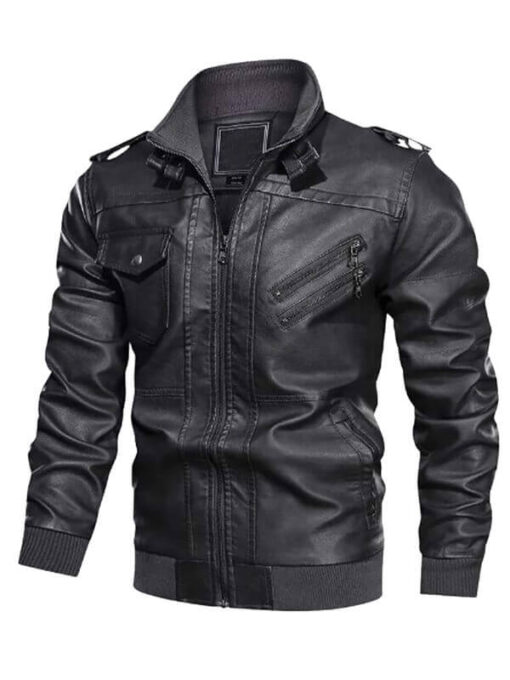 Black Leather Motorcycle Jacket