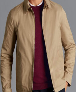 Fall Collar Harrington Jacket - Tan