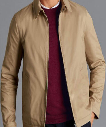 Fall Collar Harrington Jacket - Tan