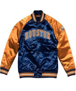 Houston Astros Blue And Orange Satin Jacket