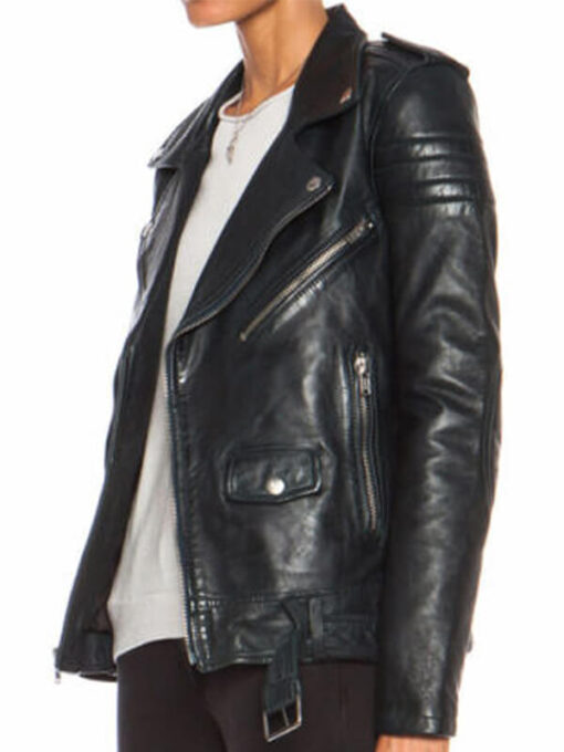 Womens Genuine Lambskin Real Leather Jacket Biker Stylish Soft Motorcycle Jacket