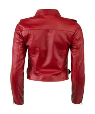 Racing Style Moto Biker Jacket Red