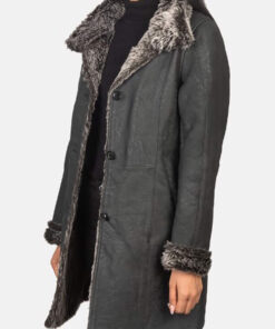 Women's Shearling Coat in Black