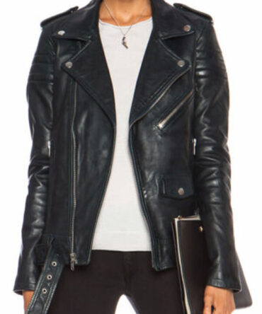 Women Black Biker Jacket