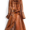 Mimigo Long Women's Real Leather Coat