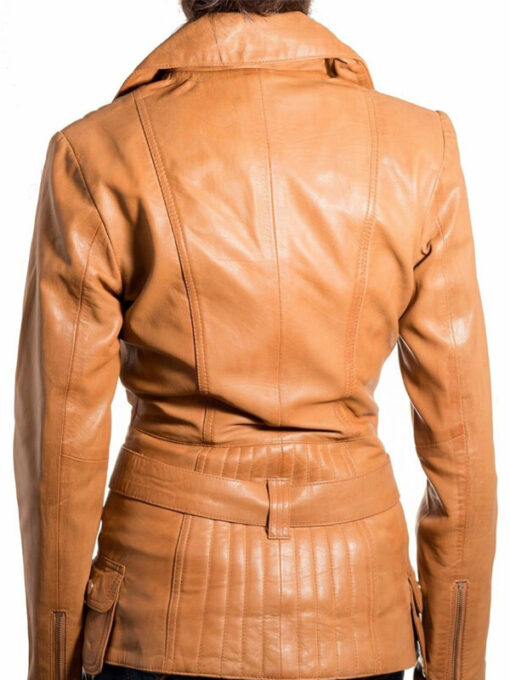 Biker Classic Vintage Leather Jacket For Women