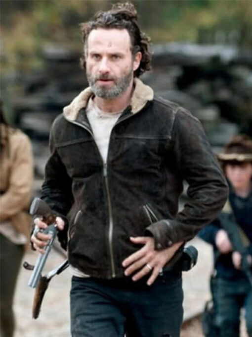 The Walking Dead Season 5 Rick Grimes Suede Leather Jacket