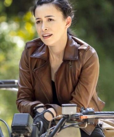 The Walking Dead Season 9 Rosita Espinosa Brown Leather Jacket