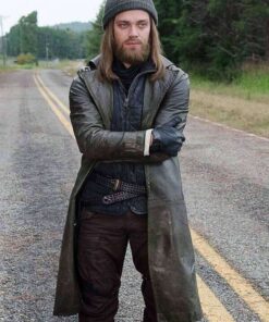 Paul Jesus Rovia The Walking Dead Brown Leather Coat